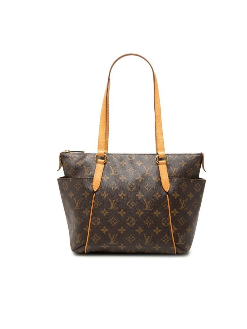 Louis Vuitton Monogram Totally PM Tote Shoulder Bag Brown Leather